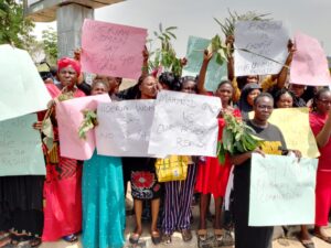 Abuja: Women protesters barricade entrance to collation centre