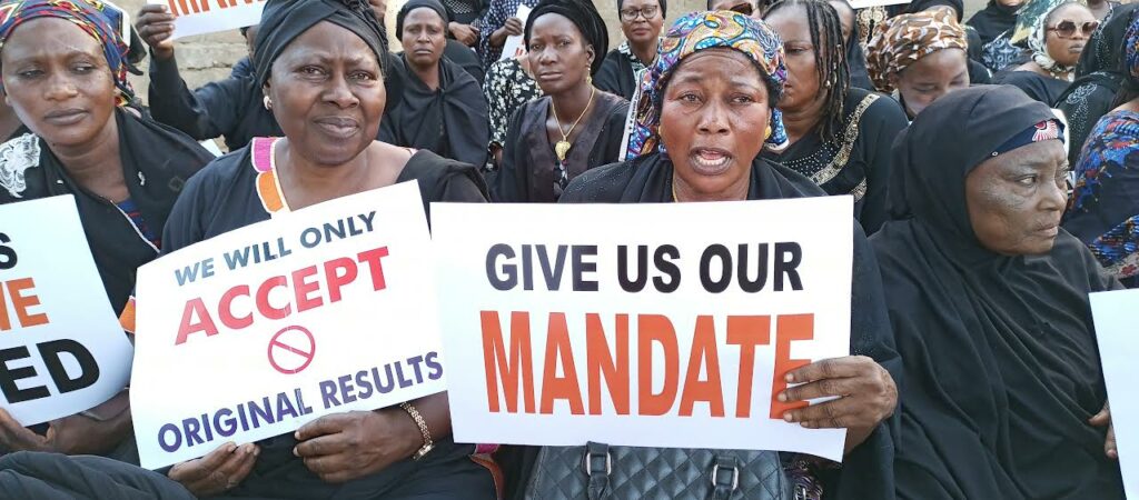 Kaduna women protest against INEC’s subjectivity in governorship poll results