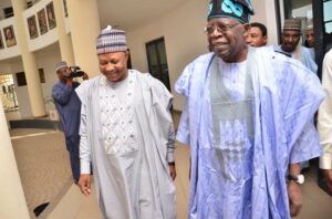 Kaduna Governor-elect Uba Sani (L), President-elect Bola Tinubu (R)