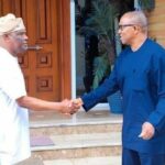 Rivers Governor Nyesom Wike (L), LP Presidential Candidate Peter Obi (R)