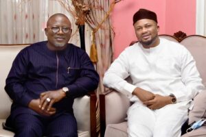 Delta Speaker Sheriff Oborevwori (L), Edo Speaker Marcus Onobun (R)