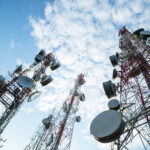 Telecommunication,Mast,Tv,Antennas,Wireless,Technology,With,Blue,Sky,In