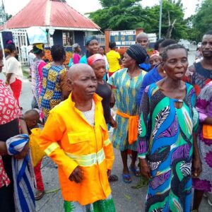 Cross section of protesting sweepers in Calabar, Cross River