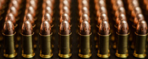 Upright bullets in straight rows