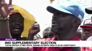 Imo poll rerun: Angry youths protest declaration of PDP candidate as winner