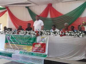 Prof Okolie with others during the conference