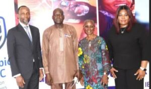 L-R: Olumide Oyetan, Chief Executive, Stanbic IBTC Pension Managers; Apagu N Thliza, Department of Chemistry, Federal College of Education, Pankshin, Plateau State; Lydia Mark Julson, Head of Housing Unit, University of Jos and Yinka Johnson, Head, Business Development, from Stanbic, at the seminar