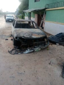 Another car burnt by gunmen at Okposi