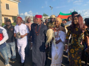 PG Umueri Amb John Metchie, his wife, Lolo Princess Linda Metchie, and others at a recent cultural event