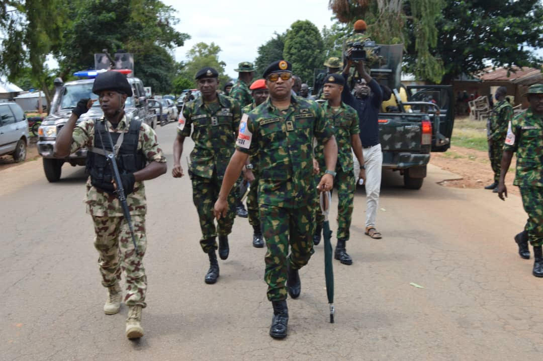 New STF Commander leading his men in Mangu LGA