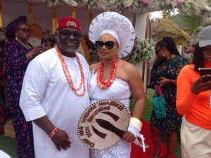 High Chief Nwabueze and Ugonne after the decoration