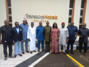 Hon. Beni Lar, middle, with other mmembers of the Committee during the visit to Danare border community (1)