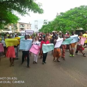 Protesters on the Street of Ogoja