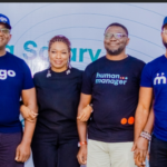 L-R: Winston Osuchukwu, MD/Vice President, Migo Nigeria; Adekunbi Ademiluyi, MD, HumanManager ltd; Ọlákúnlé Yusuff, Head, Brand & Marketing, HumanManager; and Chuck Anitche, Head, Sales & Business Devt, MIGO Nig, at the brief