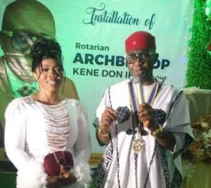 Archbishop Kene Ifepe and wife at the event