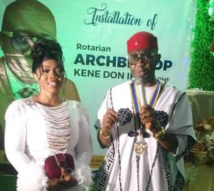 Archbishop Kene Ifepe and wife at the event