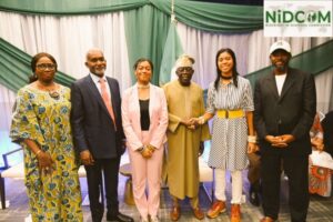 President Bola Tinubu with Zuriel Oduwole, an American education advocate and filmmaker and her family at the Presidential Townhall Meeting with Nigerians in the diaspora on Wednesday night