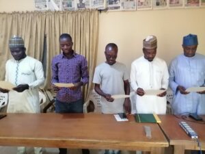 Corres;odents’ Chapel officials Bauchi being sworn in