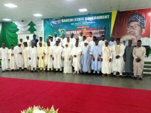 Governor Mohammed and participant at the retreat