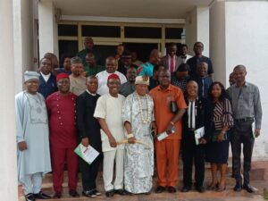 Prof. Boniface Nworgu, the Imo State Commissioner for Science and Technology in group photo with others during the event