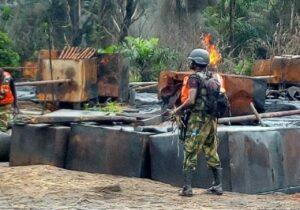 Troops-destroy-34-illegal-refineries
