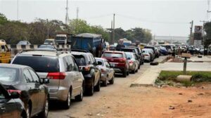Commuters-groan-as-protesters-block-Benin-Auchi-Lokoja-Highway
