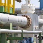 The oil production manifold at the wellsite