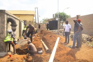 Ongoing work at the water project sites