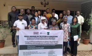Prof. Anyadike in a group photo with some of the participants
