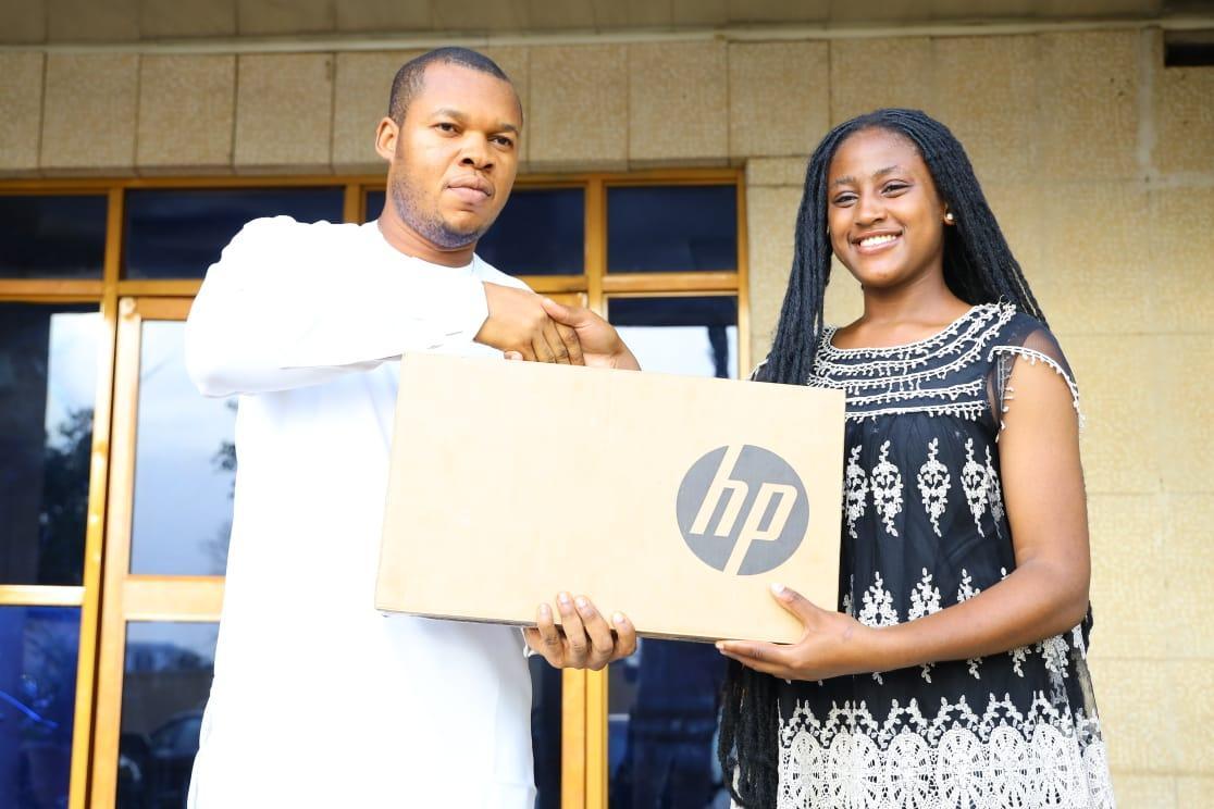 Handing over the laptop
