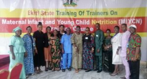 Group photo of some participants at the Ekiti breastfeeding workshop