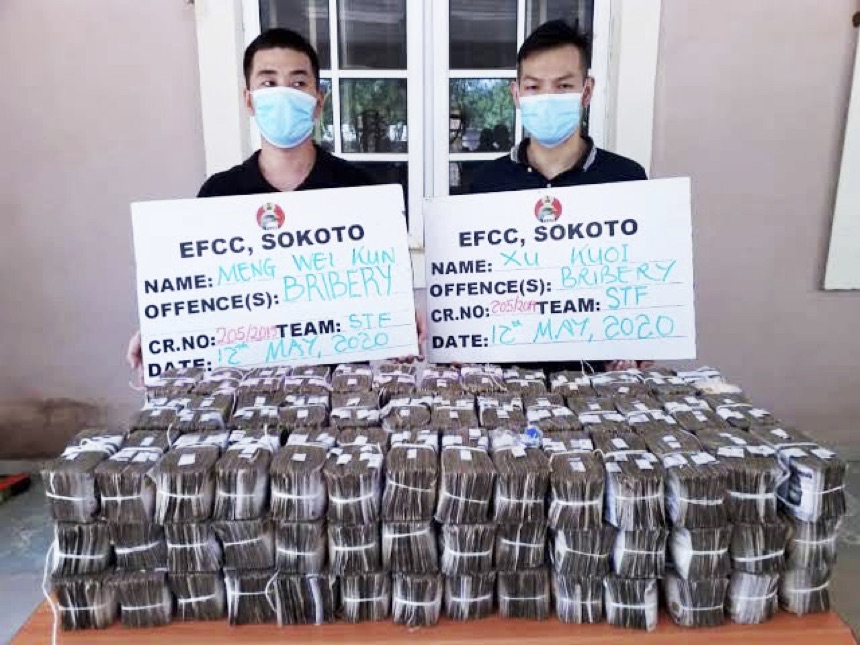 Chinese arrested for trying to bribe govt officials.