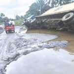 Fallen- truck on failed Abak-Ikot-Abasi Road