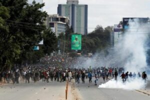 Protesters set Kenya’s parliament ablaze