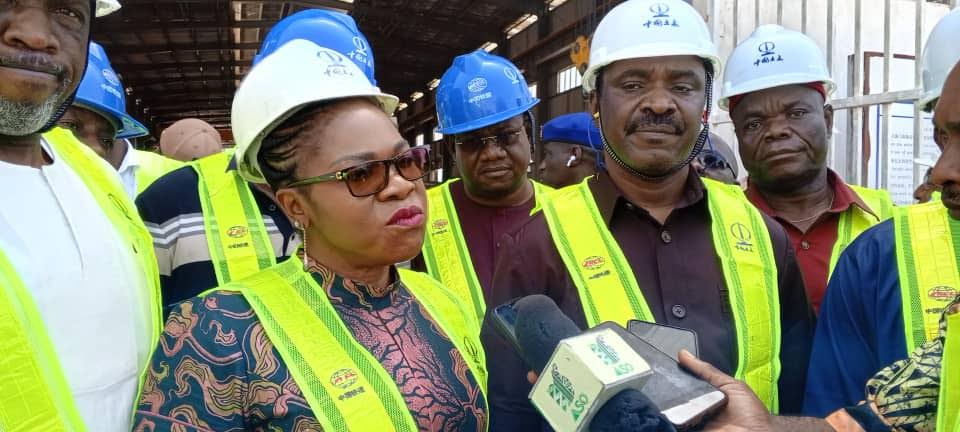 Minister of Transportation Said Alkali, Hon Blessing Onuh and Sen Alero performing oversight function