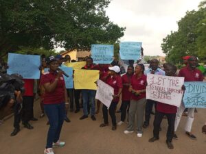 Protest by SSANU and NASU members of FUNAAB, Abeokuta