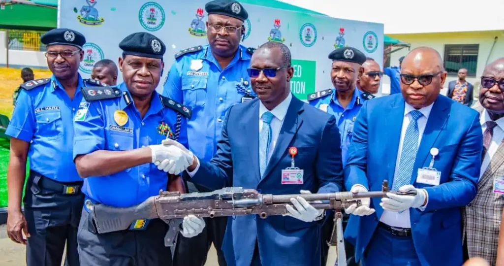 Customs hands over seized arms to centre for control of illegal weapons