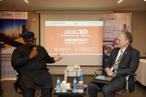USAID Mission Director Richard Nelson (R)
