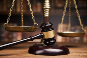 Gavel and scales of justice