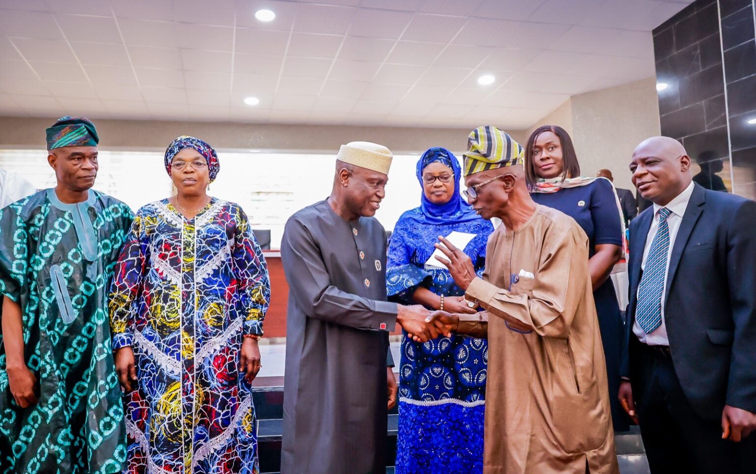 Governor Biodun Oyebanji presented cheques to Ekiti pensioners