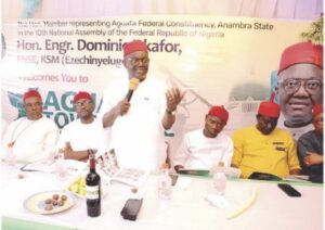 Hon. Okafor during town hall meeting