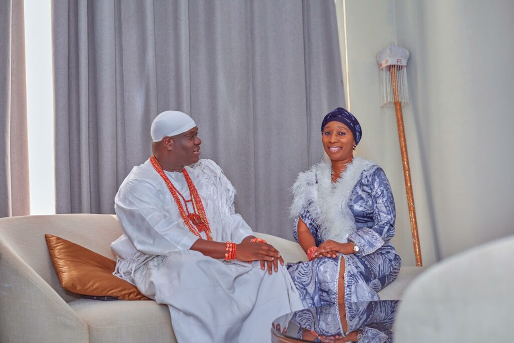 Olori Aderonke Ogunwusi and her hubby Ooni of Ife