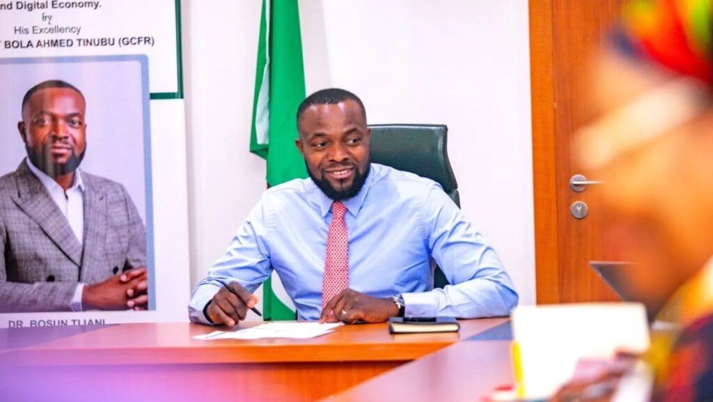 Minister of Communications, Innovation and Digital Economy,  Bosun Tijani