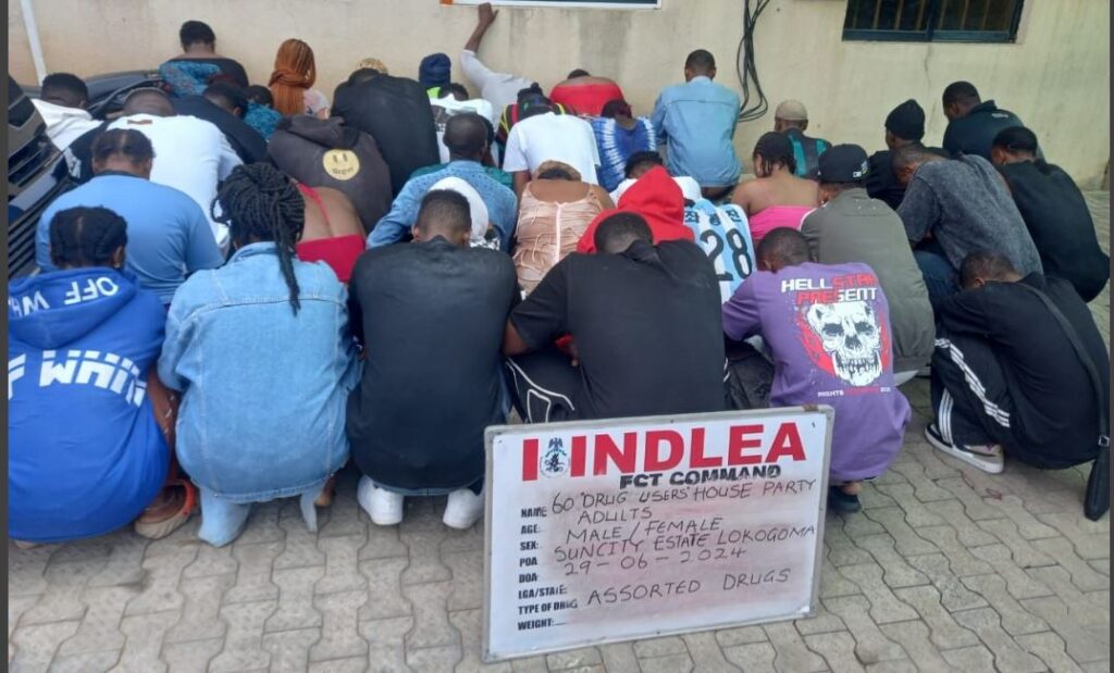NDLEA raids Abuja drug party, arrests 60