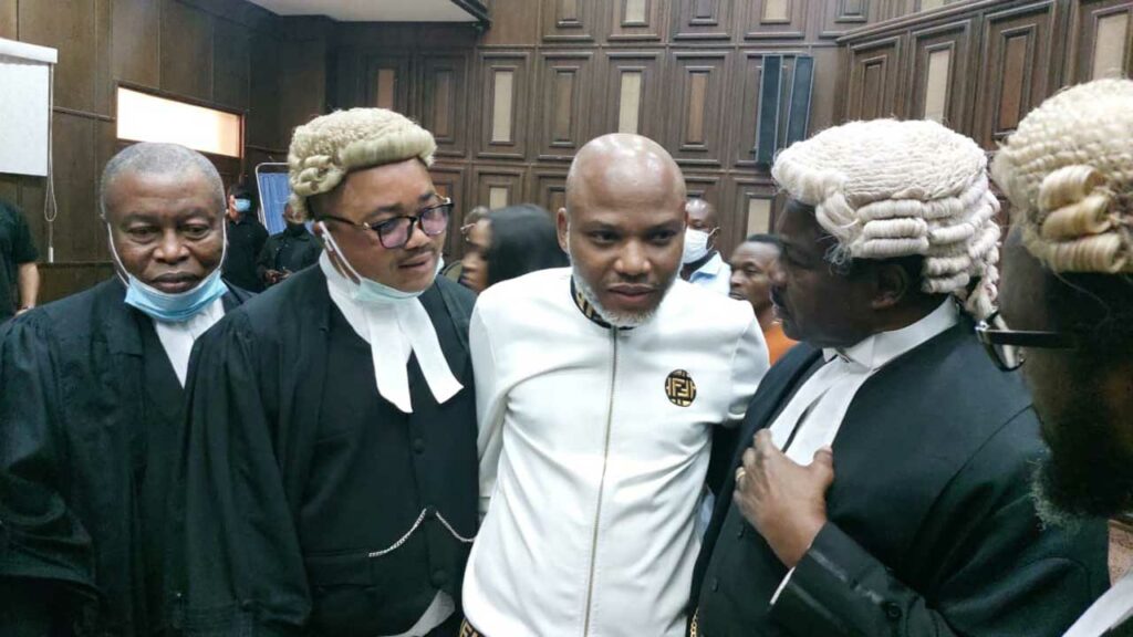 Nnamdi Kanu and his lawyers
