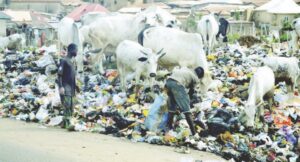 Scavengers at a rubbish dump in Karu, Abuja