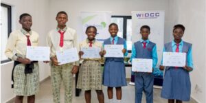 Students from Filerose Academy and Sammy Bright School with their workshop Certificates.