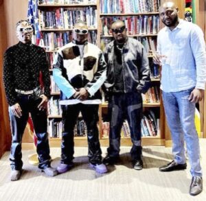 Talented music trio, DJ Tarico, Nelson Tivane and Preck, popularly known as Yaba Buluku Boyz and George Beke, founder of Geobek Entertainment