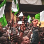 Nigerians protesting