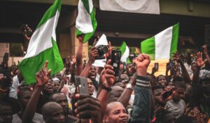 Nigerians protesting